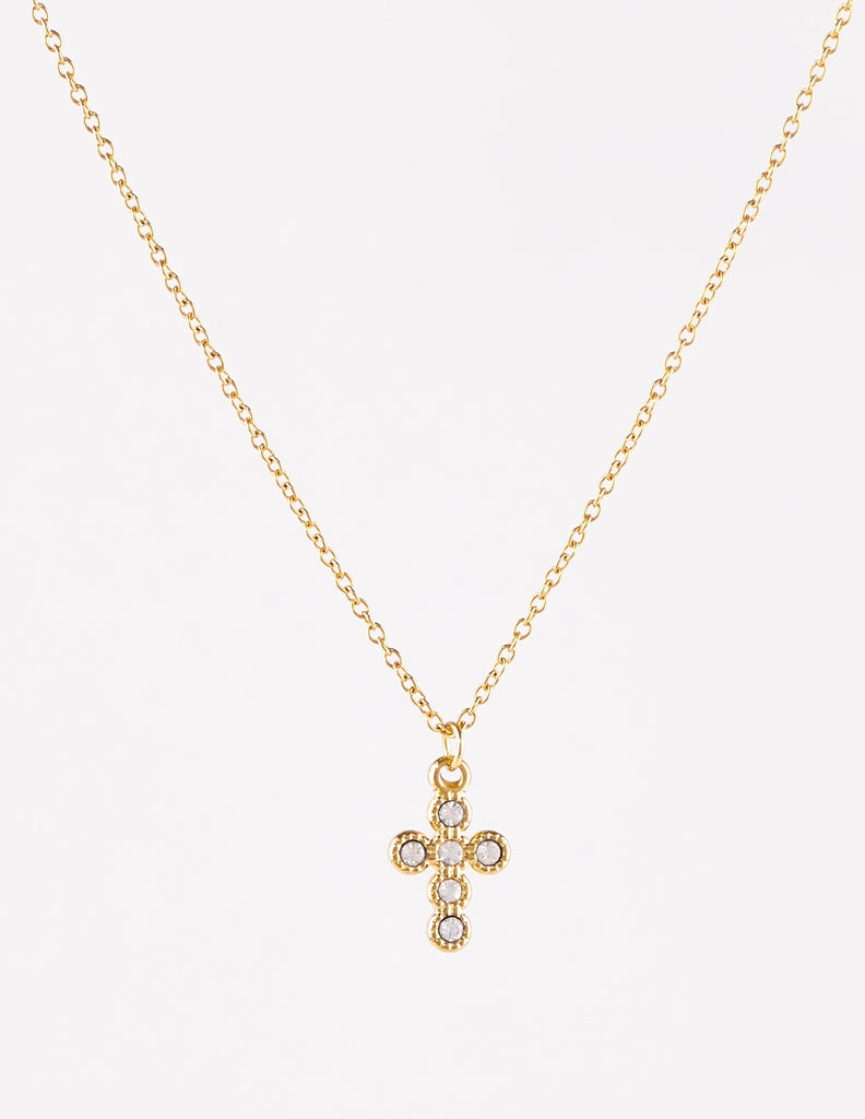 Collar con cruz dorado Beth