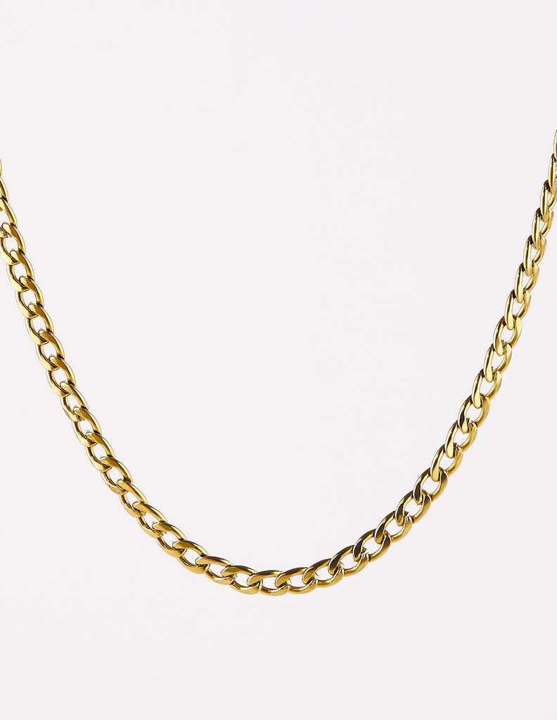 Collar de cadena ancha Ginesta, en dorado